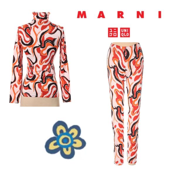 Uniqlo Marni Heatech Turtleneck and Leggings Set Size XS/S NWOT - Picture 1 of 5